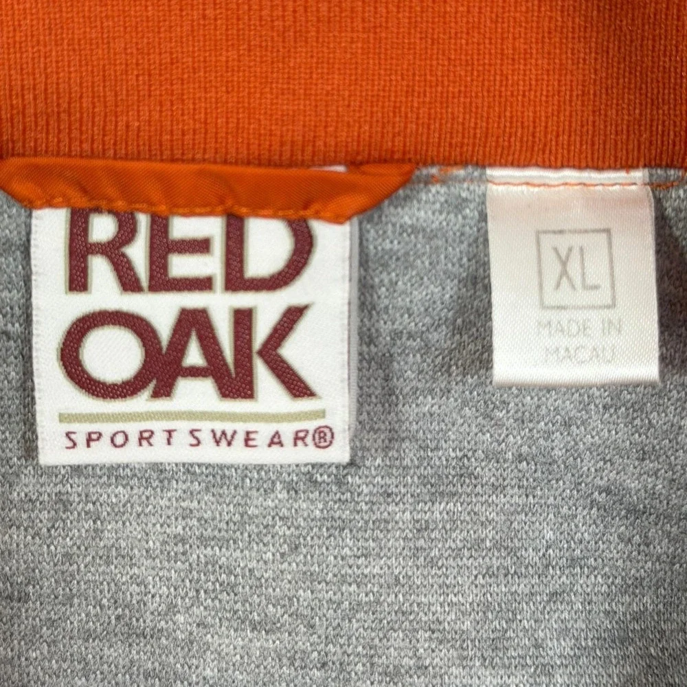 Vintage 90s Texas Longhorns Red Oak Fleece Lined Windbreaker Jacket XL NCAA
